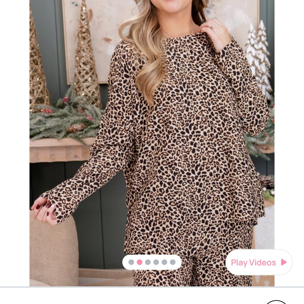 Leopard Print Long Sleeve Top